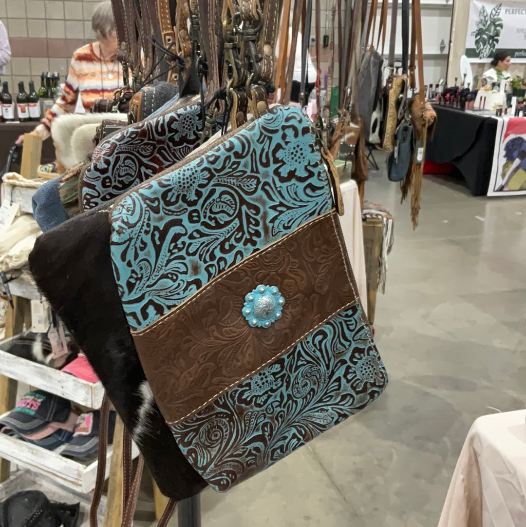 Leather wristlet