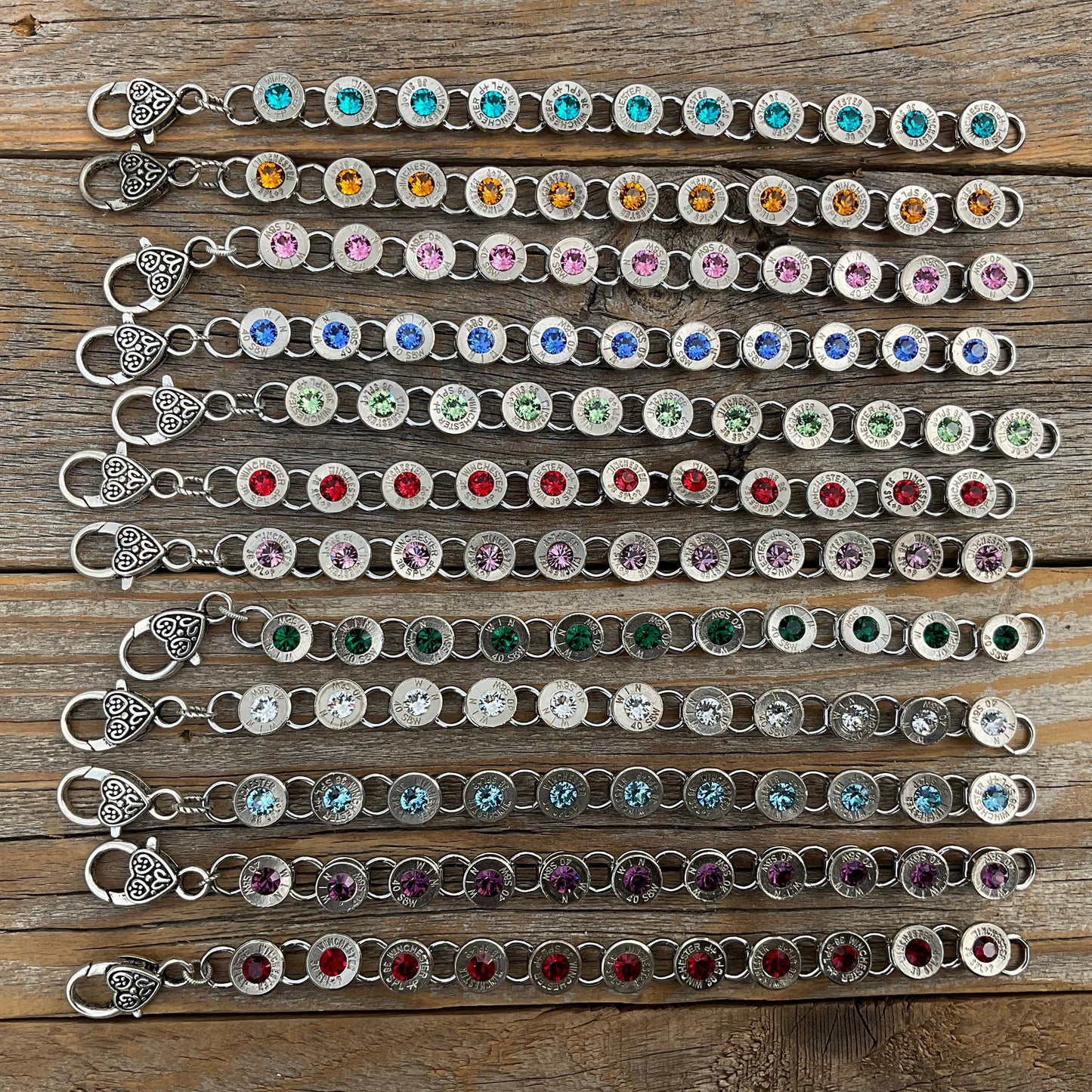 birthstone bullet bracelet