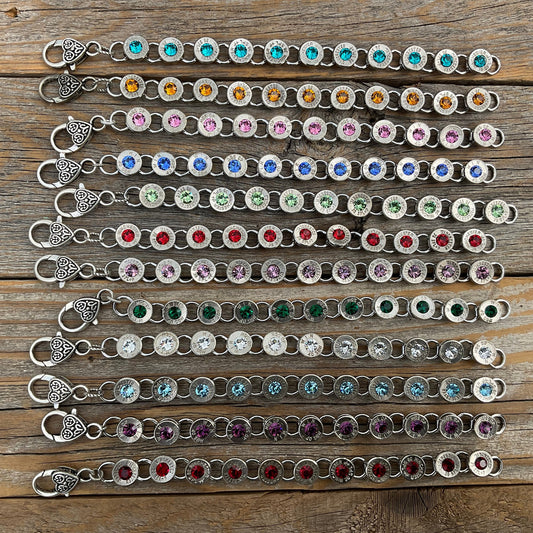 birthstone bullet bracelet
