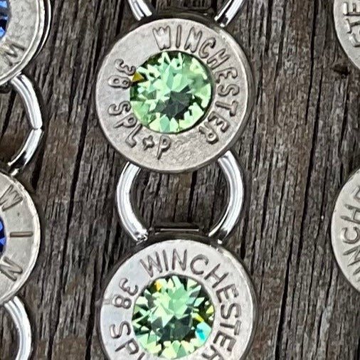 August Birthstone Bullet Bracelet