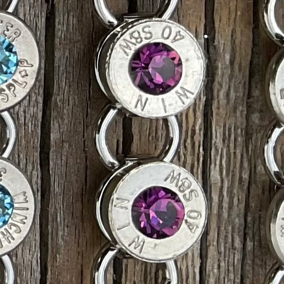 February Birthstone Bullet Bracelet