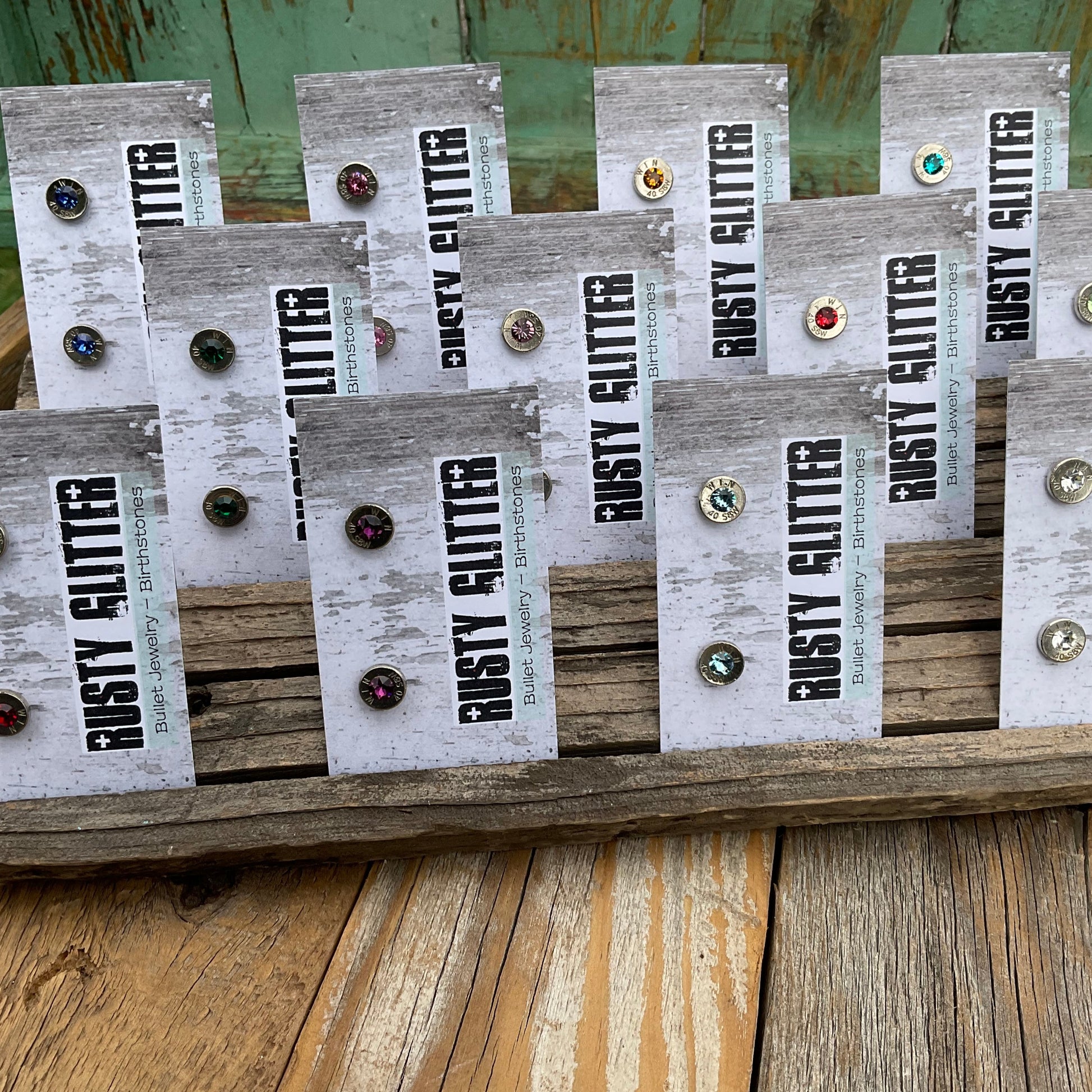 Birthstone Bullet Earrrings