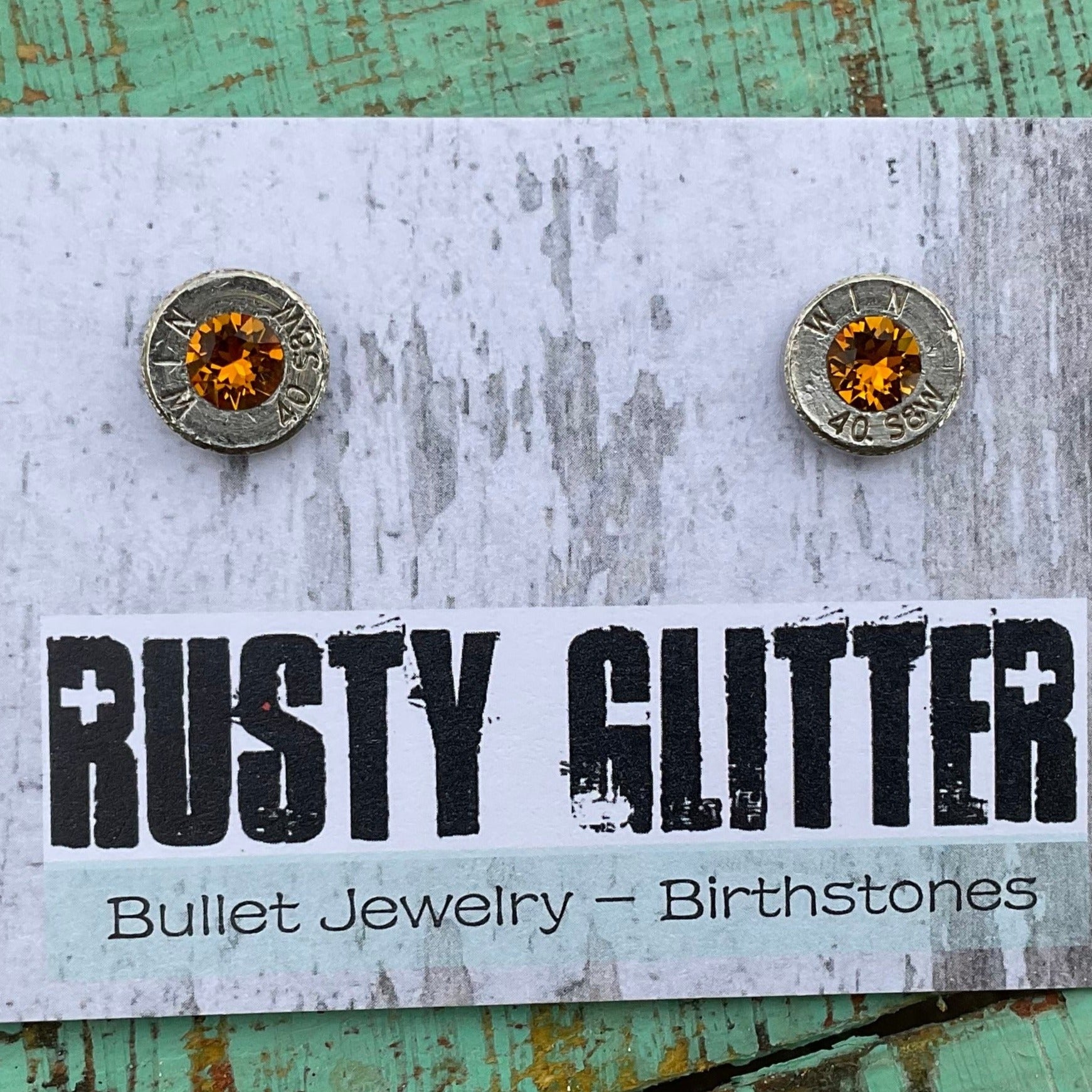 November Birthstone Bullet Earrings