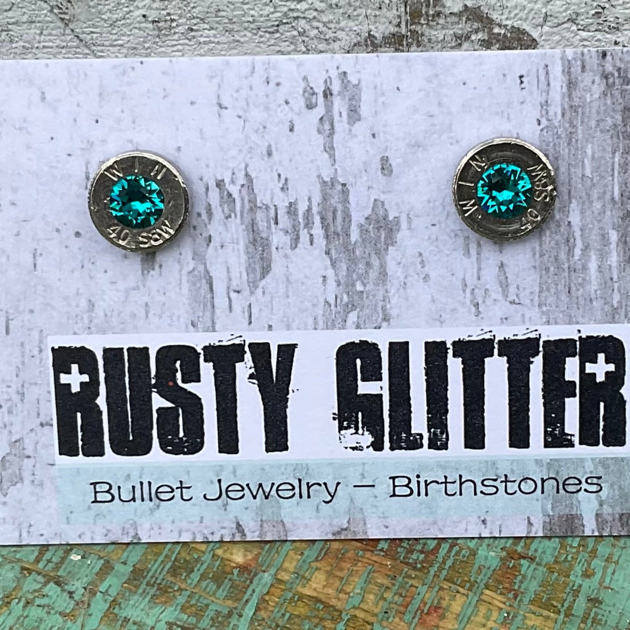 December Birthstone Bullet Earrings
