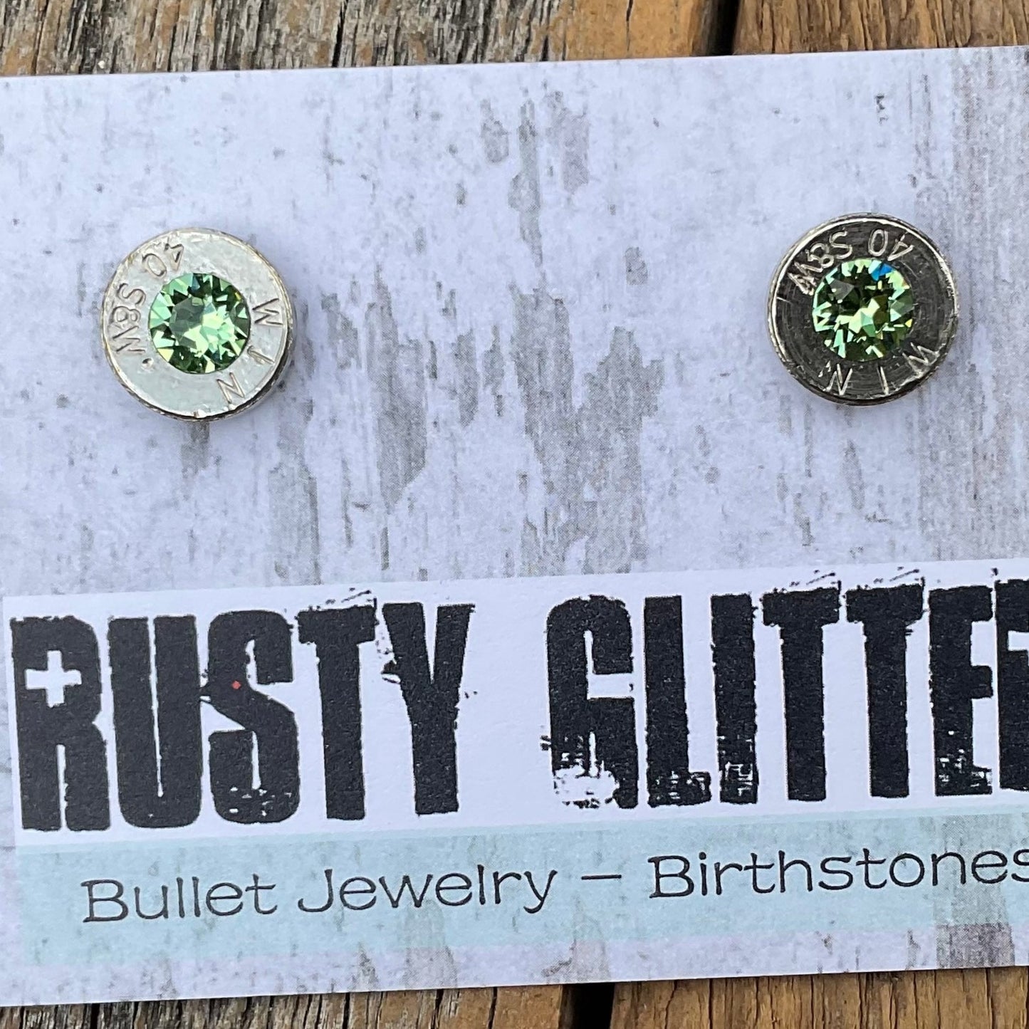 Bullet Earrings with Birthstones